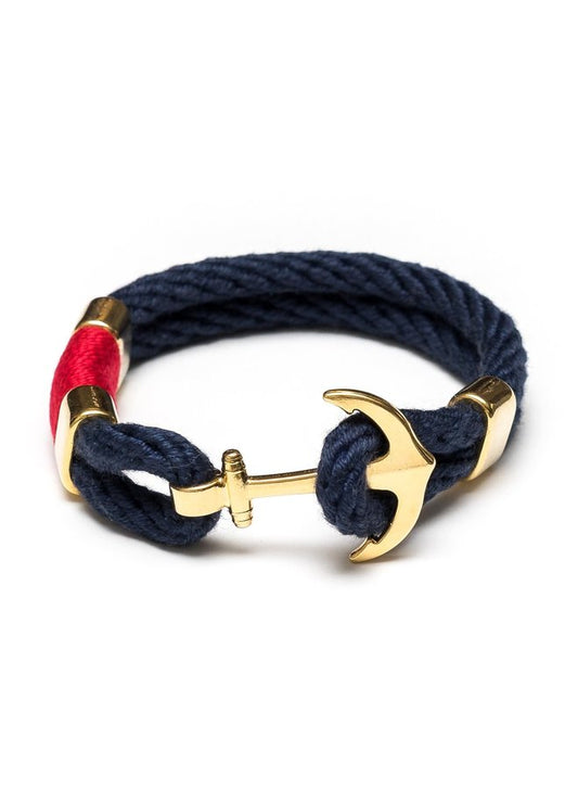 Waverly Bracelet - Navy/Red/Silver