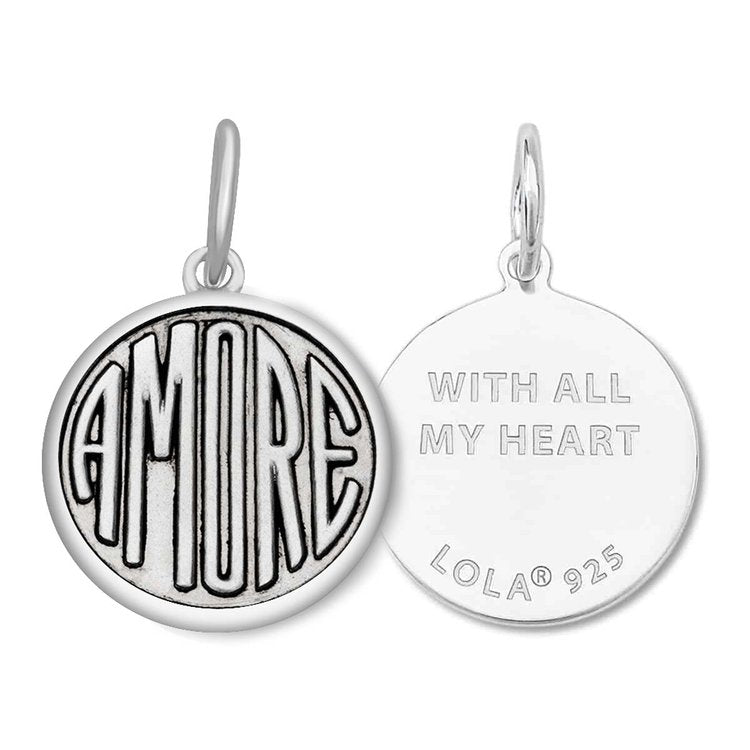 Amore Silver Charm Necklace