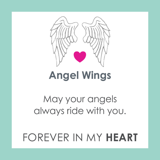 Angel Wings Heart Silver