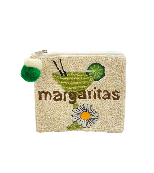 Margaritas Beaded Coin Pouch