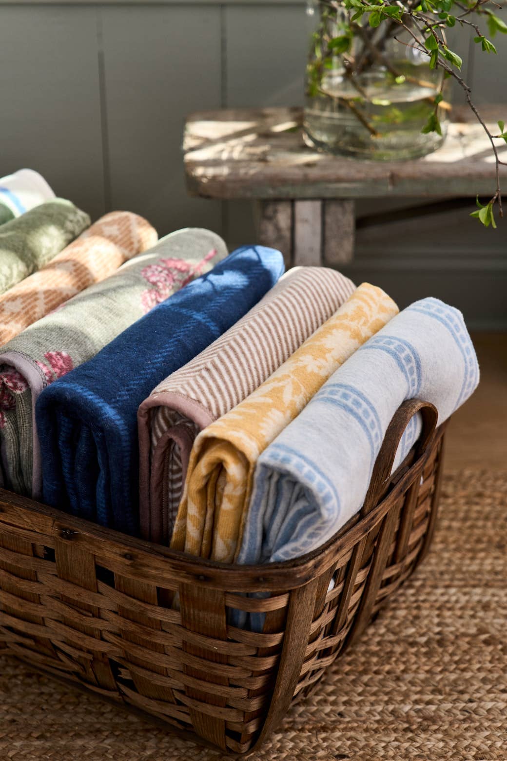 Harborview Herringbone Sepia Blanket  - Original Size