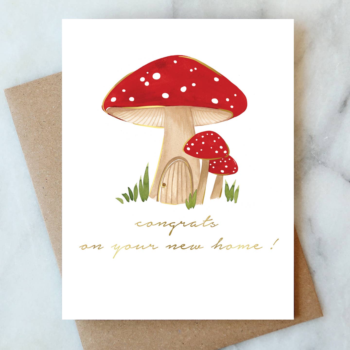 Mushrooms New Home Greeting Card | Housewarming Card