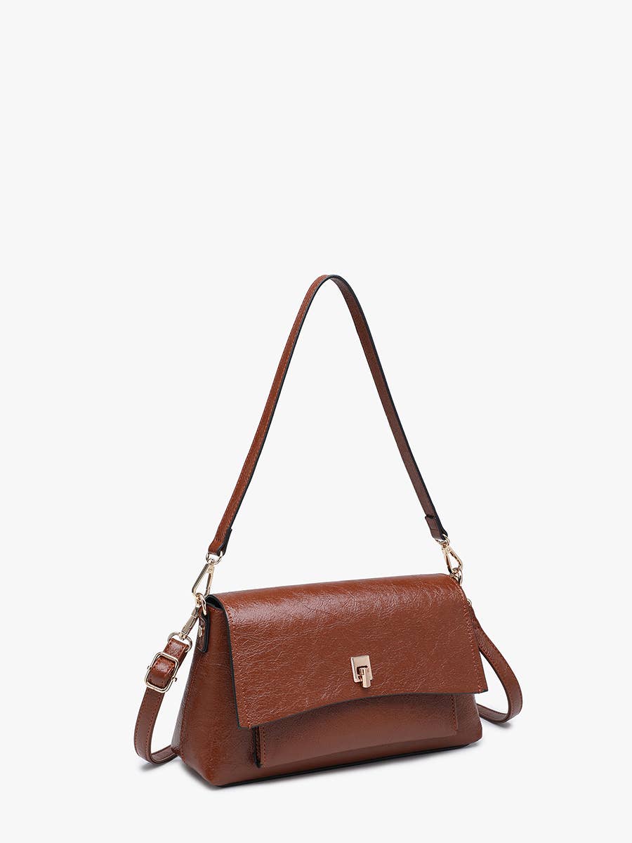 Bella Glossy Shoulder Bag w/ Push Lock | M2849