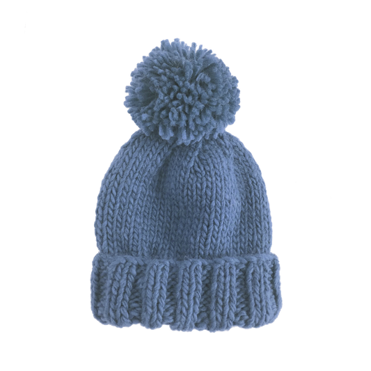 Classic Pom Hat Blue Boy Beanie Accessories Fall Winter Gift