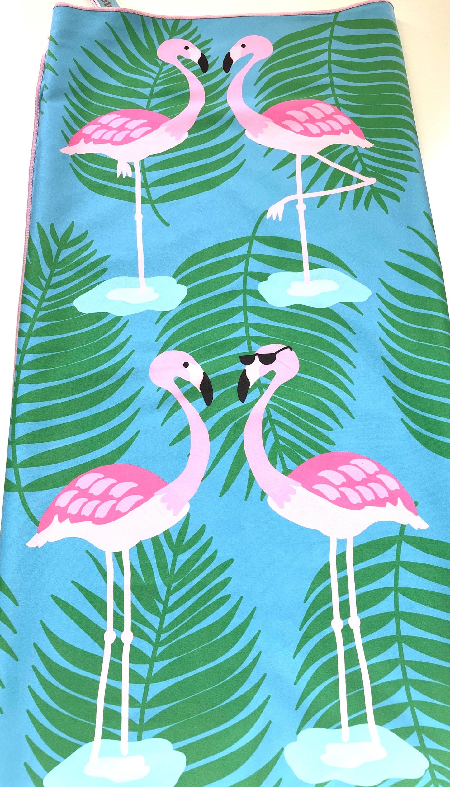 Flamingo Mingle Beach Towel