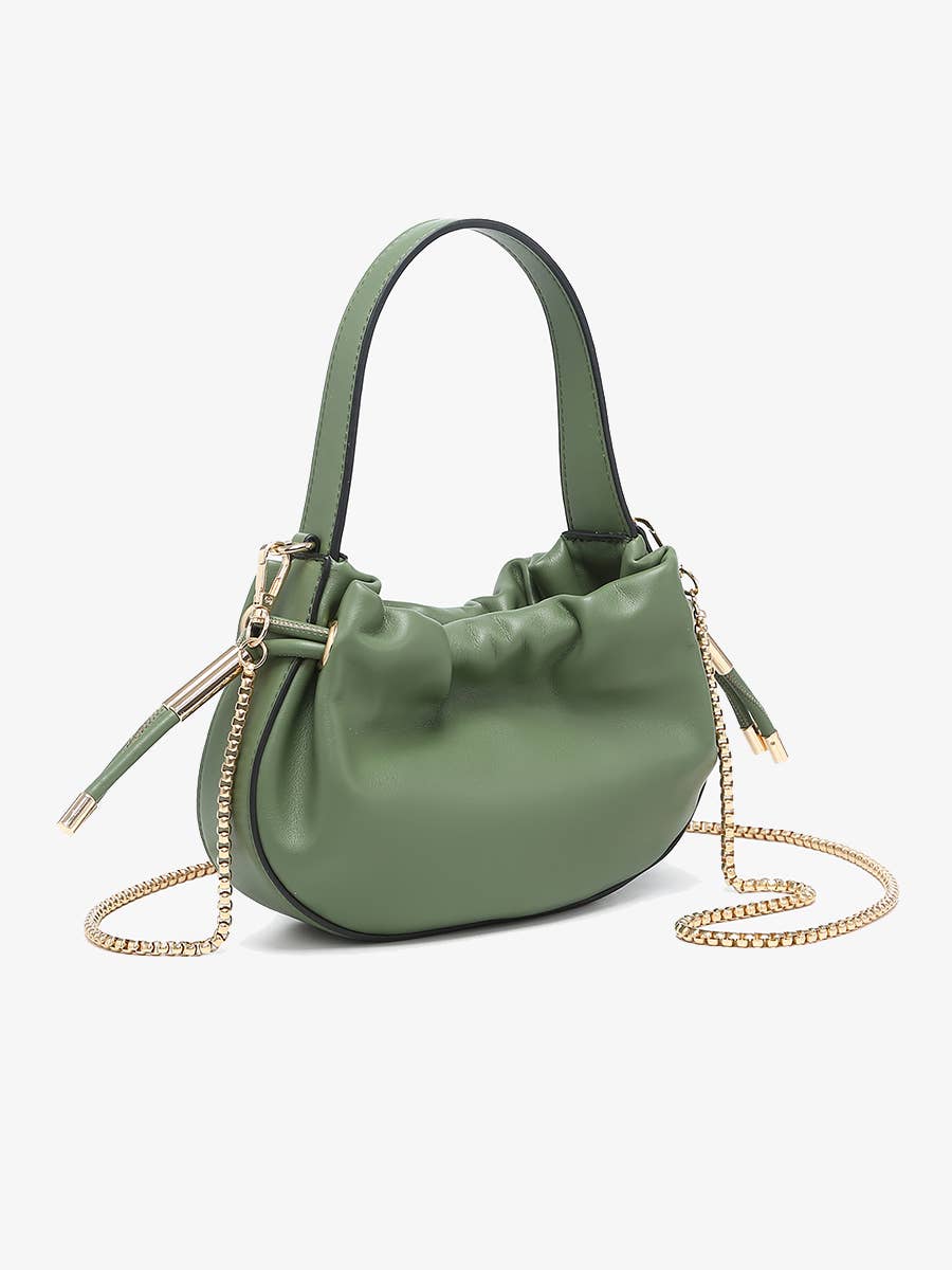 Thalia Ruched Bucket Bag w/ Drawstring | M2783