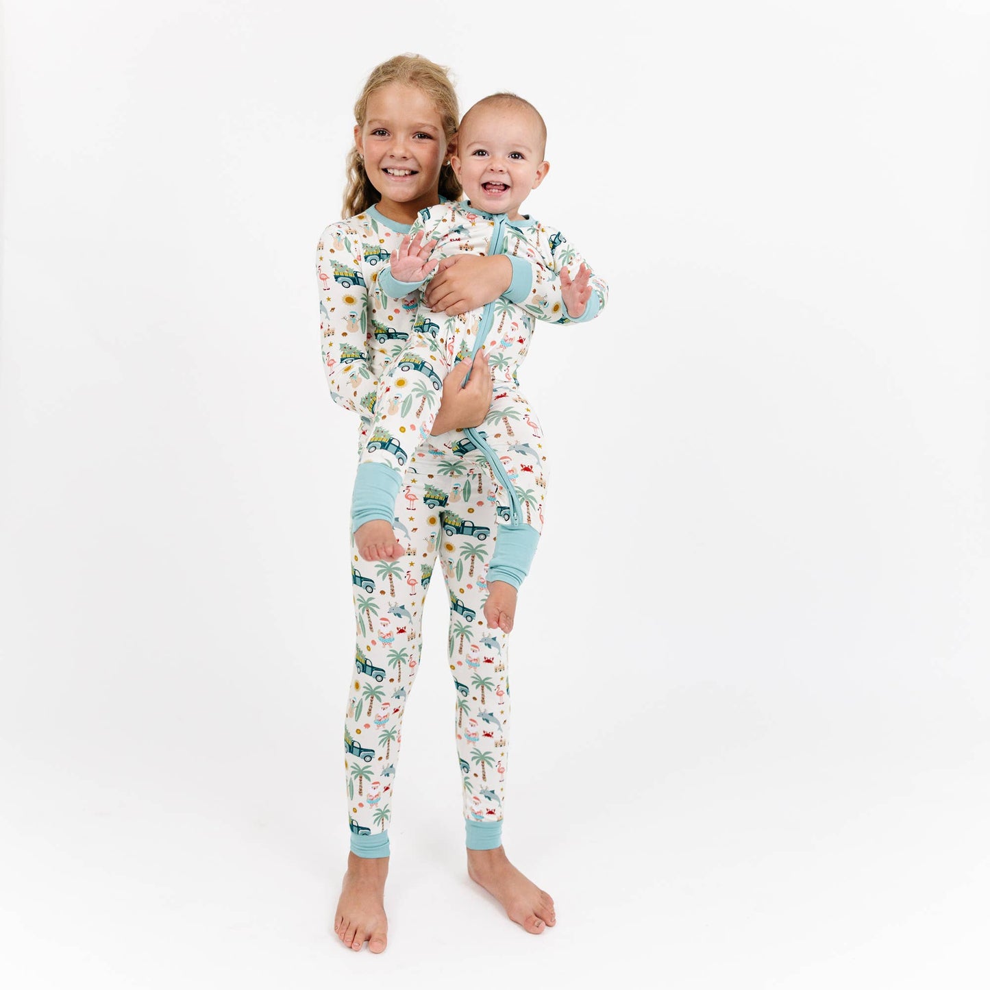 Coastal Christmas Bamboo Convertible Baby Pajama