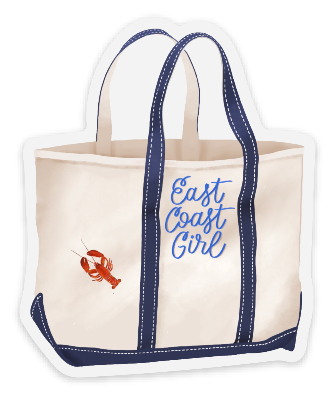 East Coast Girl Tote Sticker