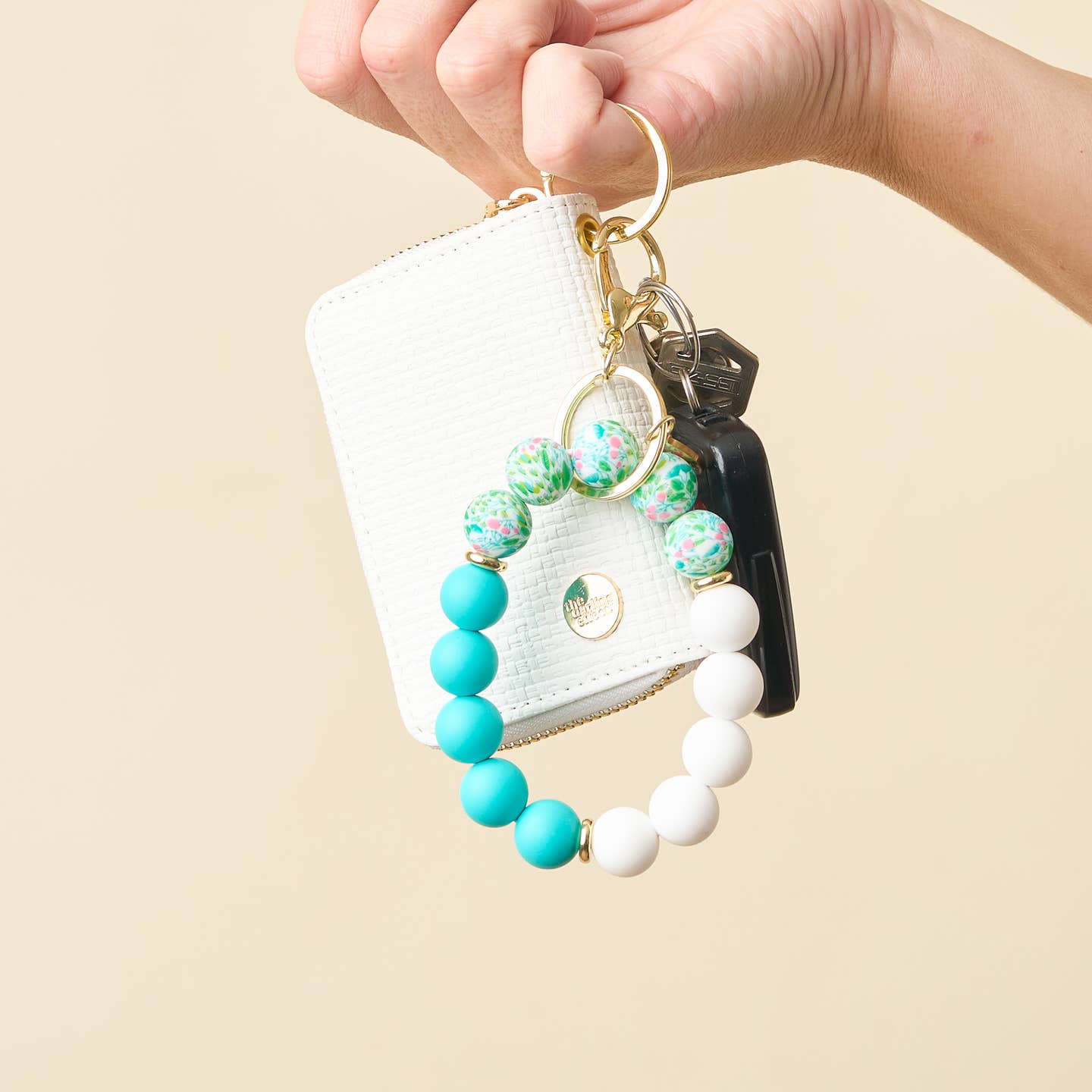 Hands-Free Keychain Wristlet-Cabana Crush