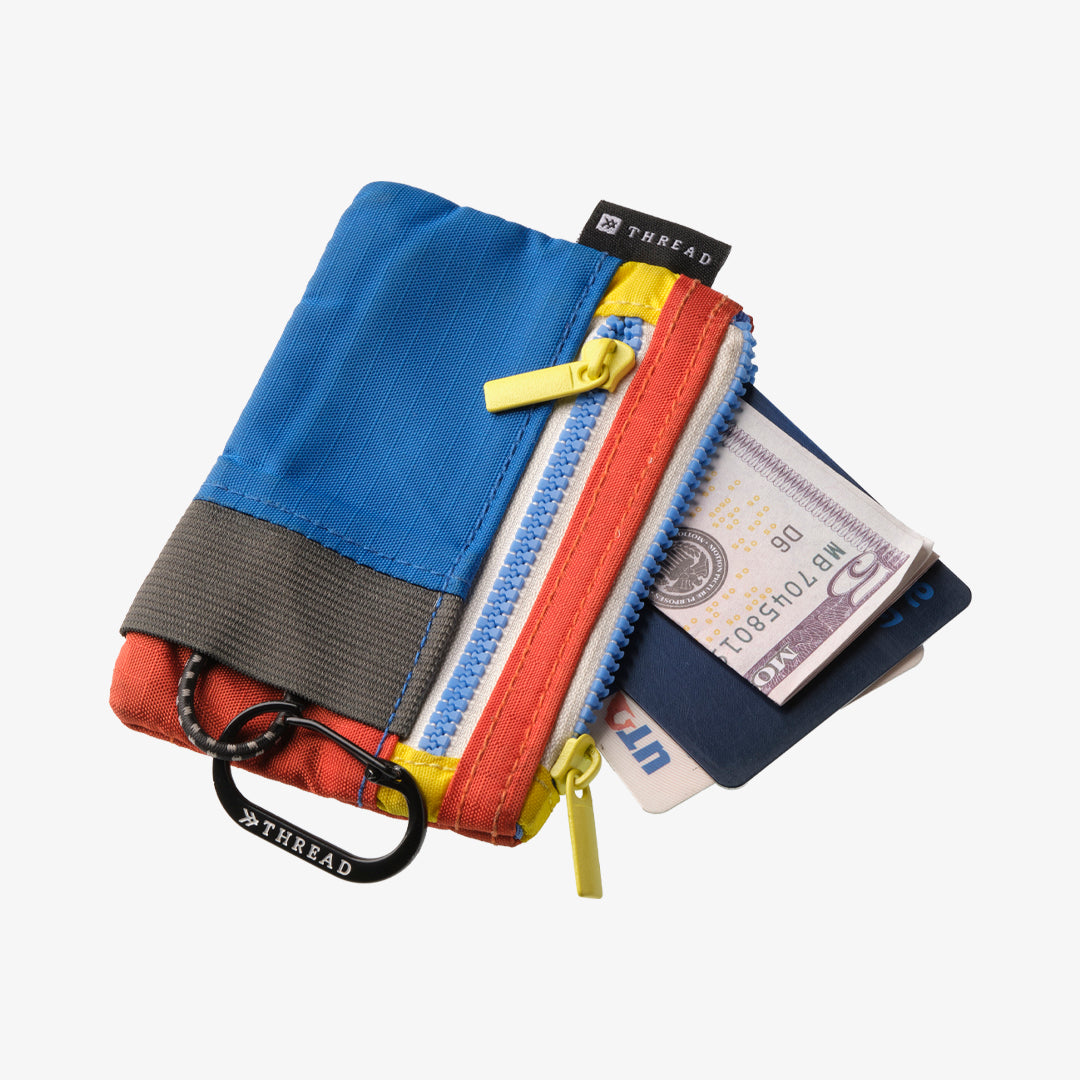 Color Block Pouch Wallet