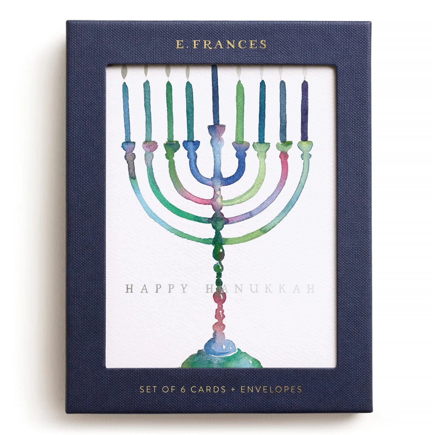 Colorful Menorah - Boxed Set of 6 Cards