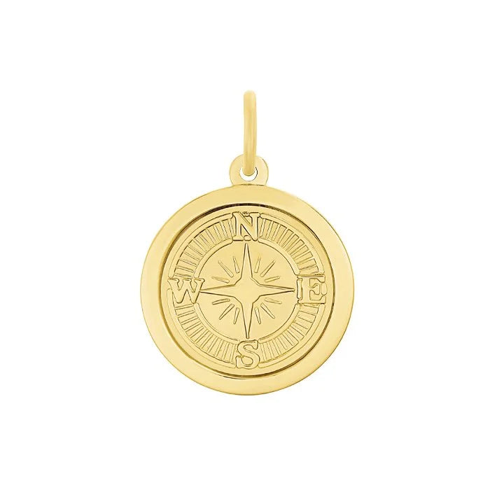 Compass Rose All Gold Pendant