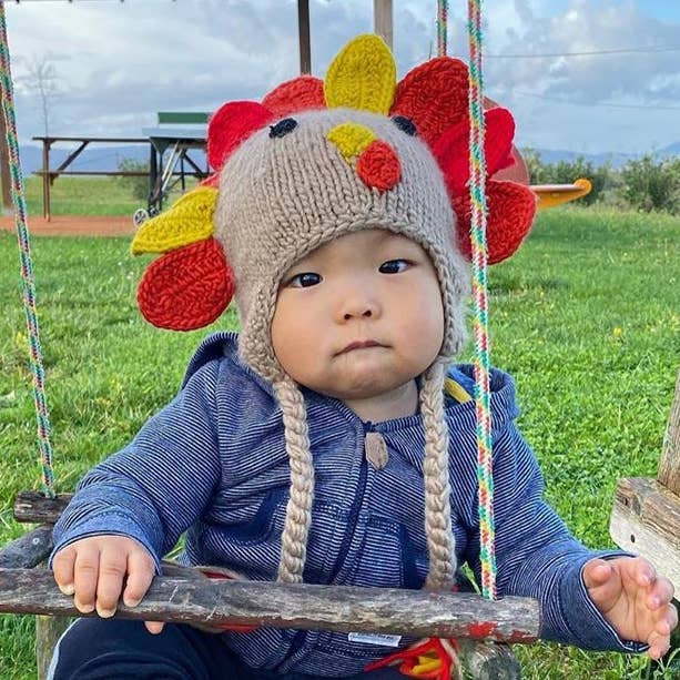 Turkey Earflap Beanie Hat Baby & Kids