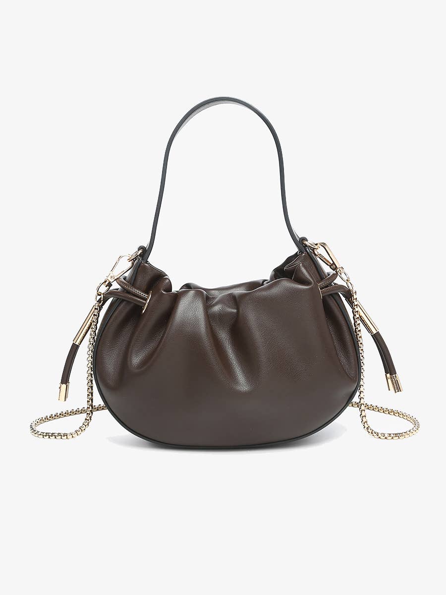 Thalia Ruched Bucket Bag w/ Drawstring | M2783