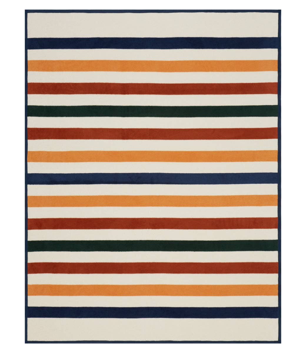 Vintage Casco Bay Stripe Blanket