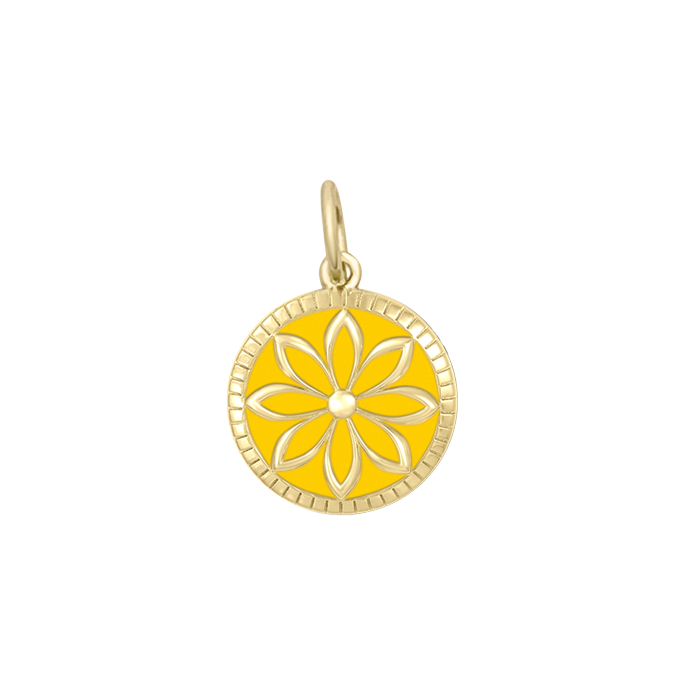 Daisy All Gold Pendant