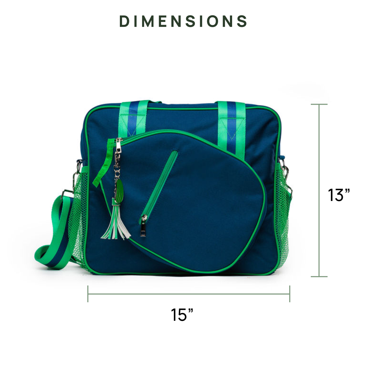 Lola Pickleball Tote Bag Navy / Green