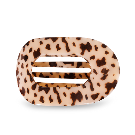 Blonde Tortoise Large Round Flat Hair Clip