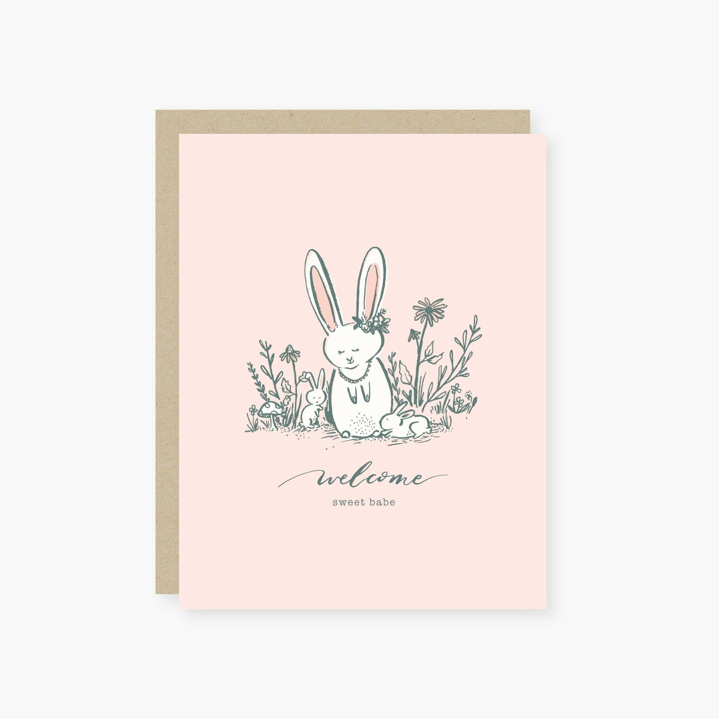 Sweet bunnies baby card