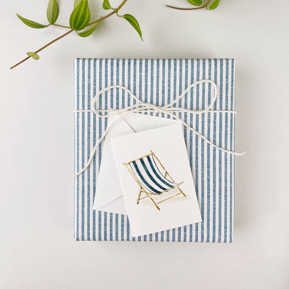 Beach chair mini notecard