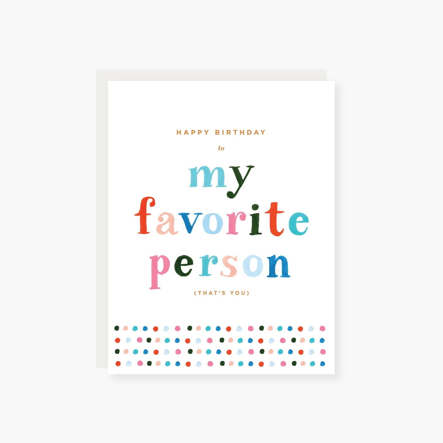 My favorite person birthday card