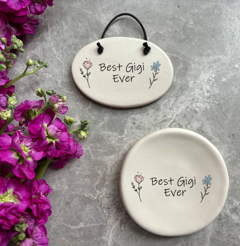 "Best Gigi Ever" Handmade Ceramic Grandparent Dish.