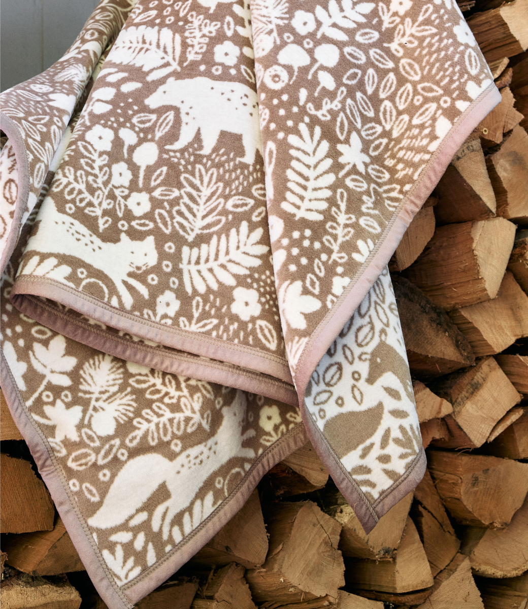Whimsical Woods Sepia Blanket