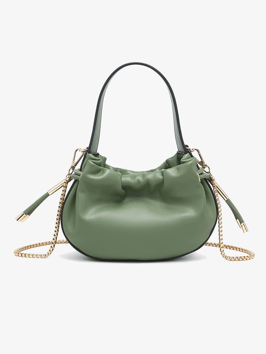 Thalia Ruched Bucket Bag w/ Drawstring | M2783