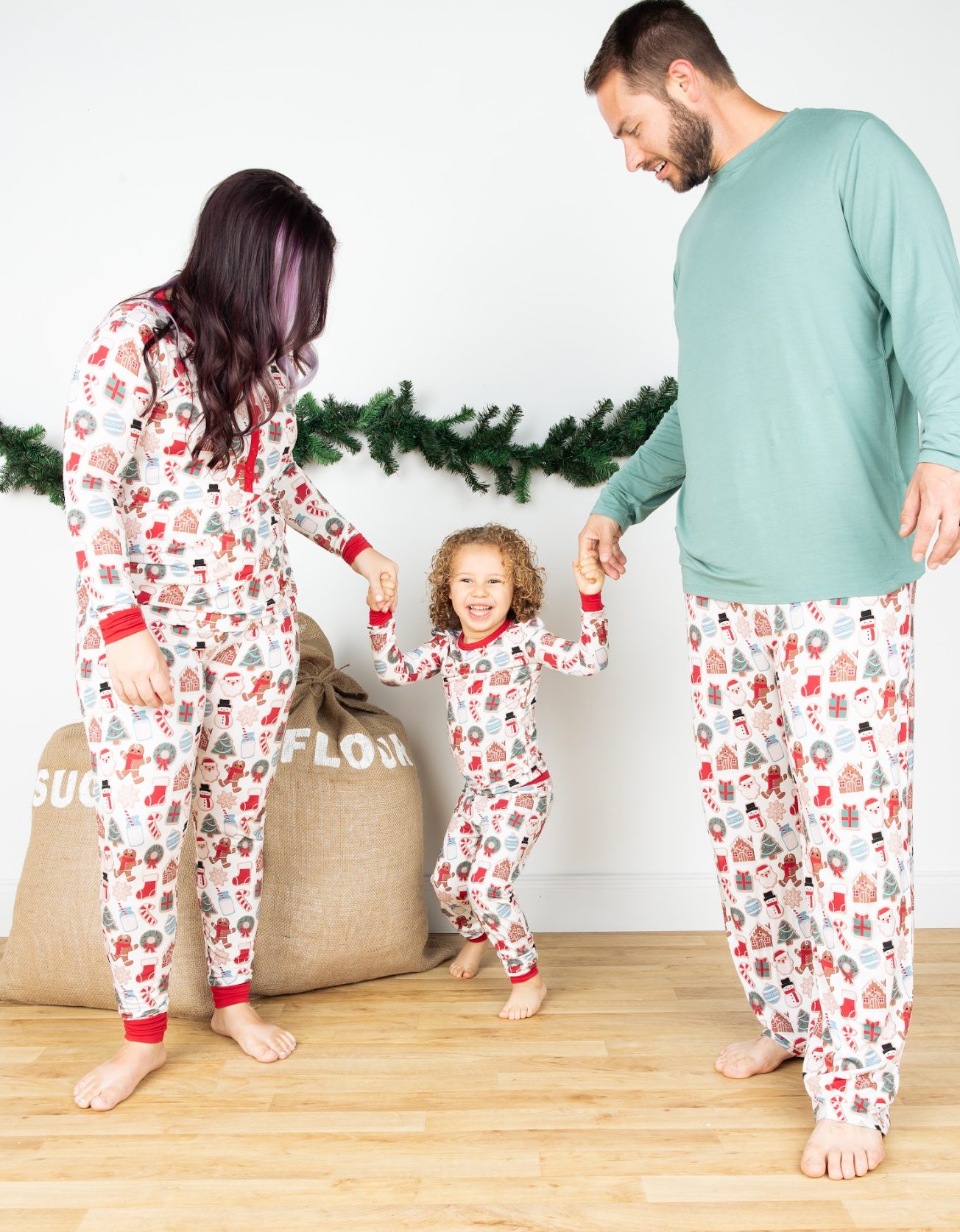 Milk and Cookies Christmas Adult Bamboo Pajamas Lounge Pants