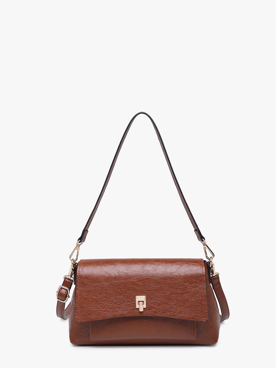 Bella Glossy Shoulder Bag w/ Push Lock | M2849