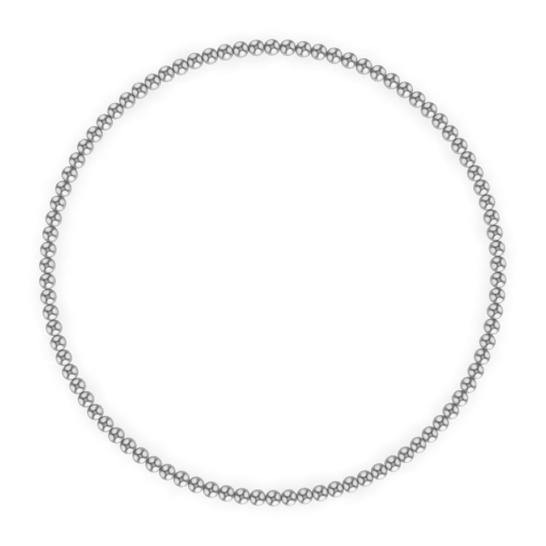 2MM Silver Ball Bracelet