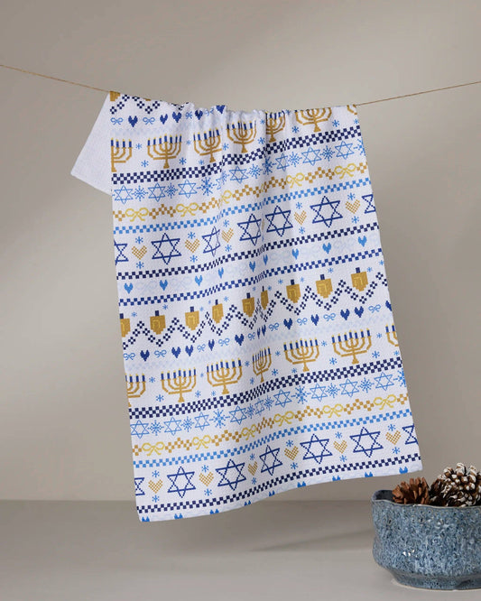 Hanukkah Sweater Tea Towel