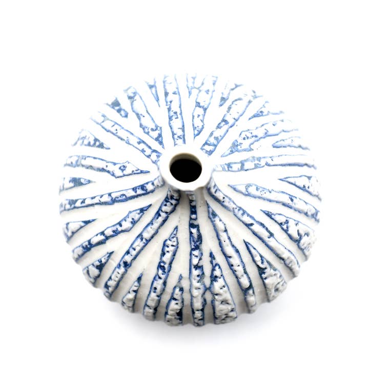 Porcelain Bud Vase Congo Tiny (Small) - Blue and White Coral