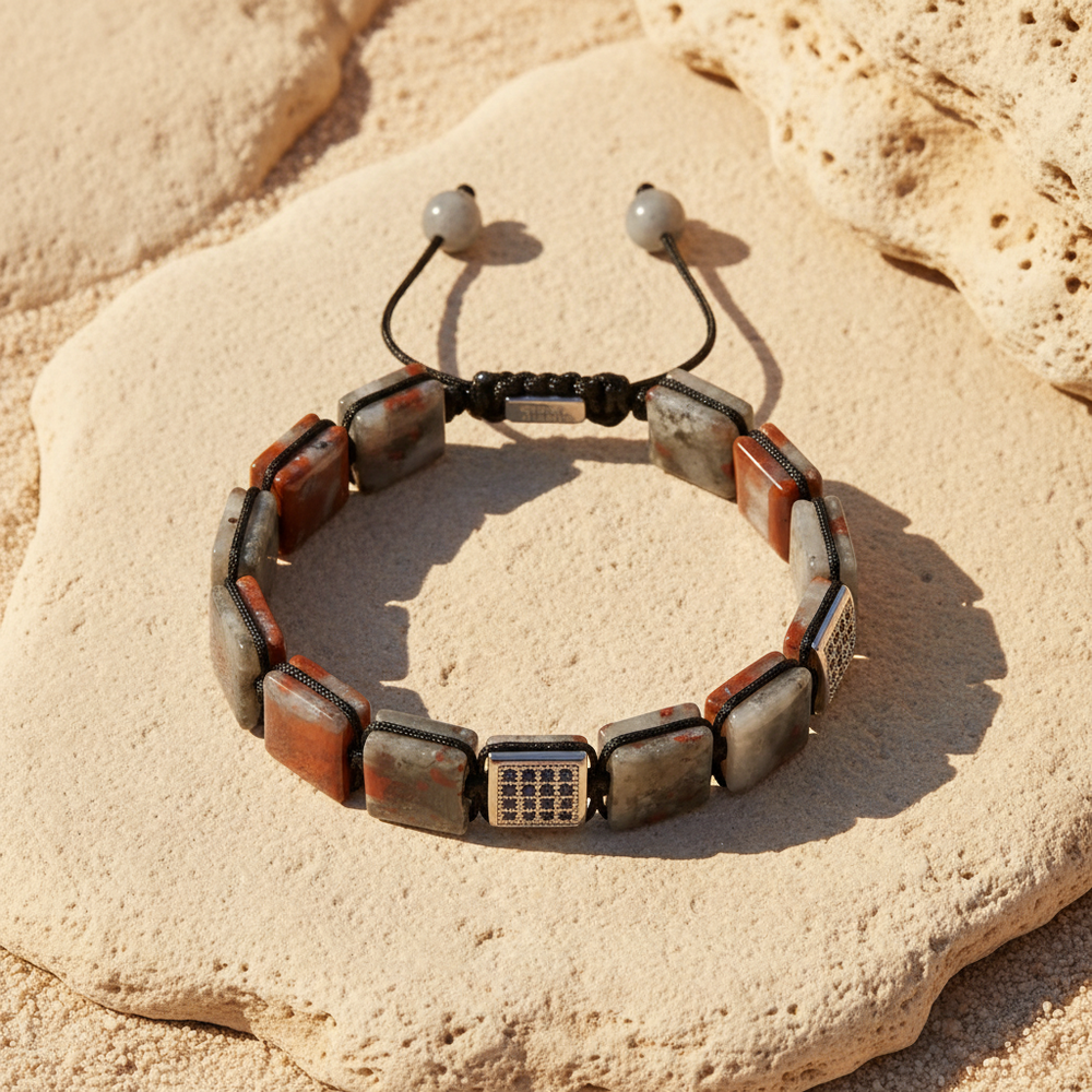 Men's African Bloodstone Bracelet