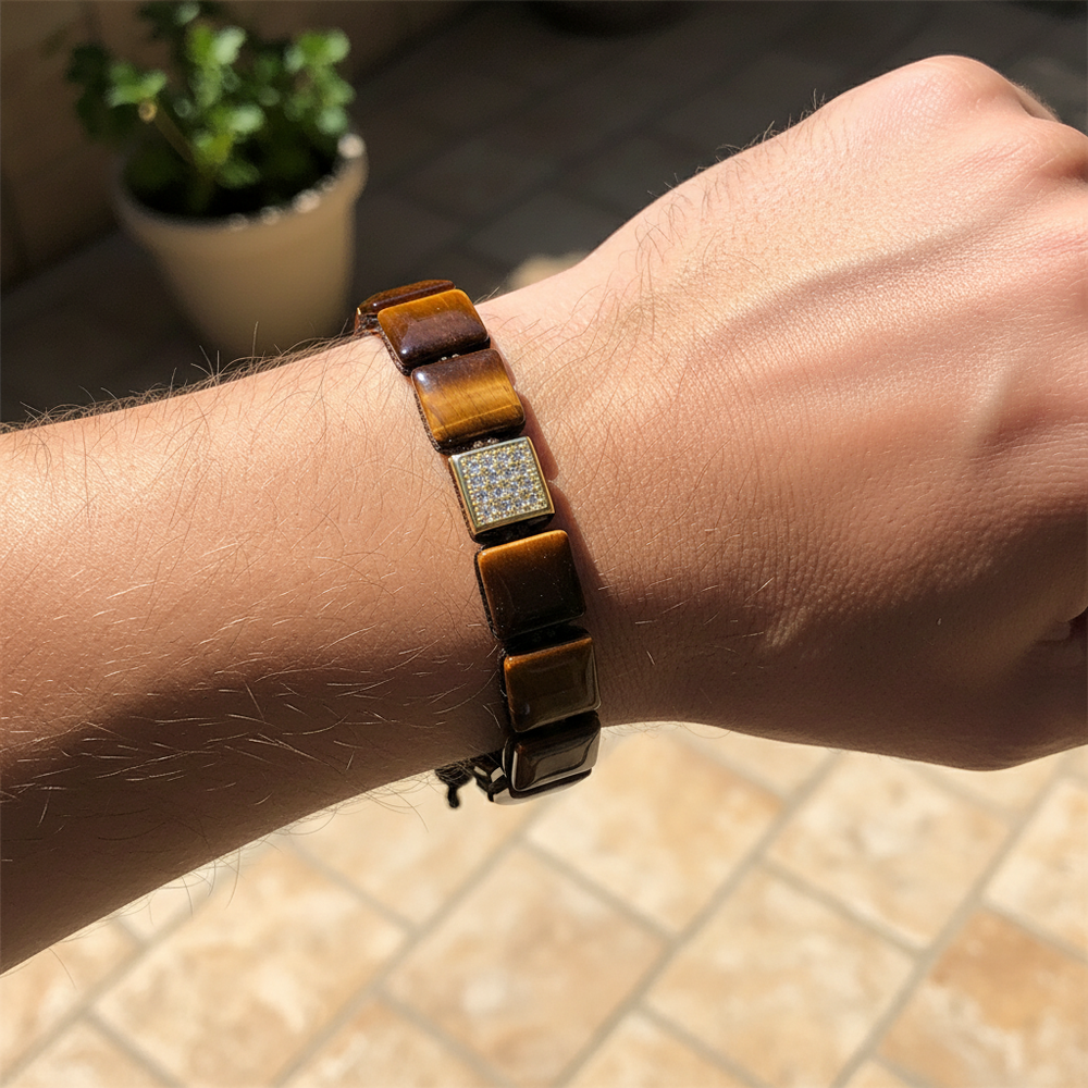Men's Red Tiger's Eye Bracelet