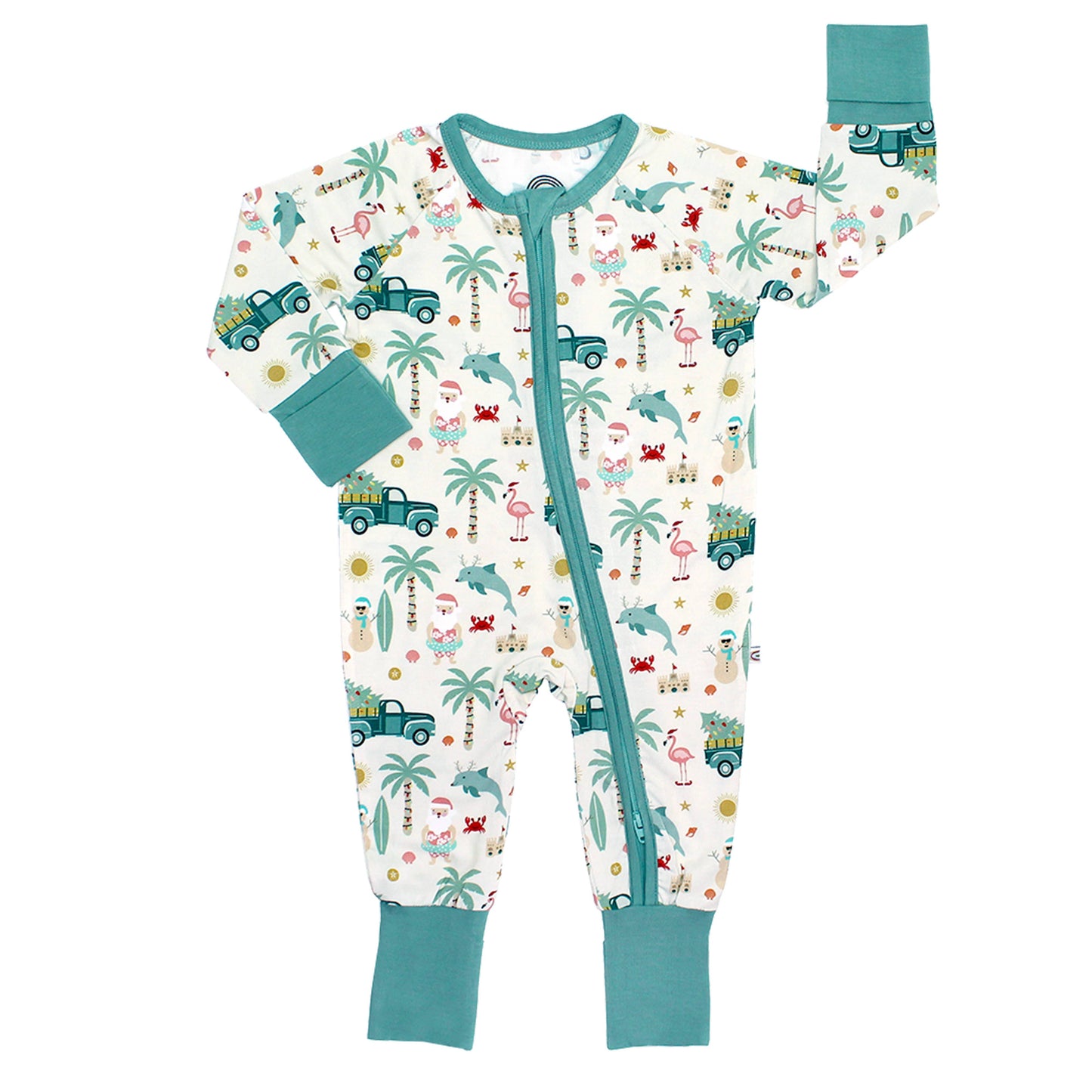 Coastal Christmas Bamboo Convertible Baby Pajama