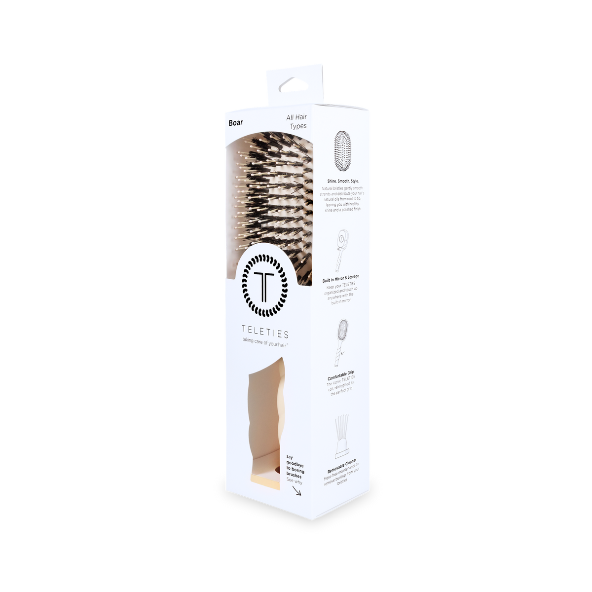 Boar Brush | Full Size | Tan