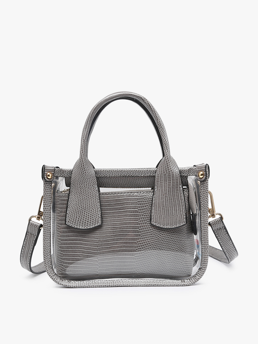 Stacey Clear Satchel Bag – Removable Inner Bag | M2225CR