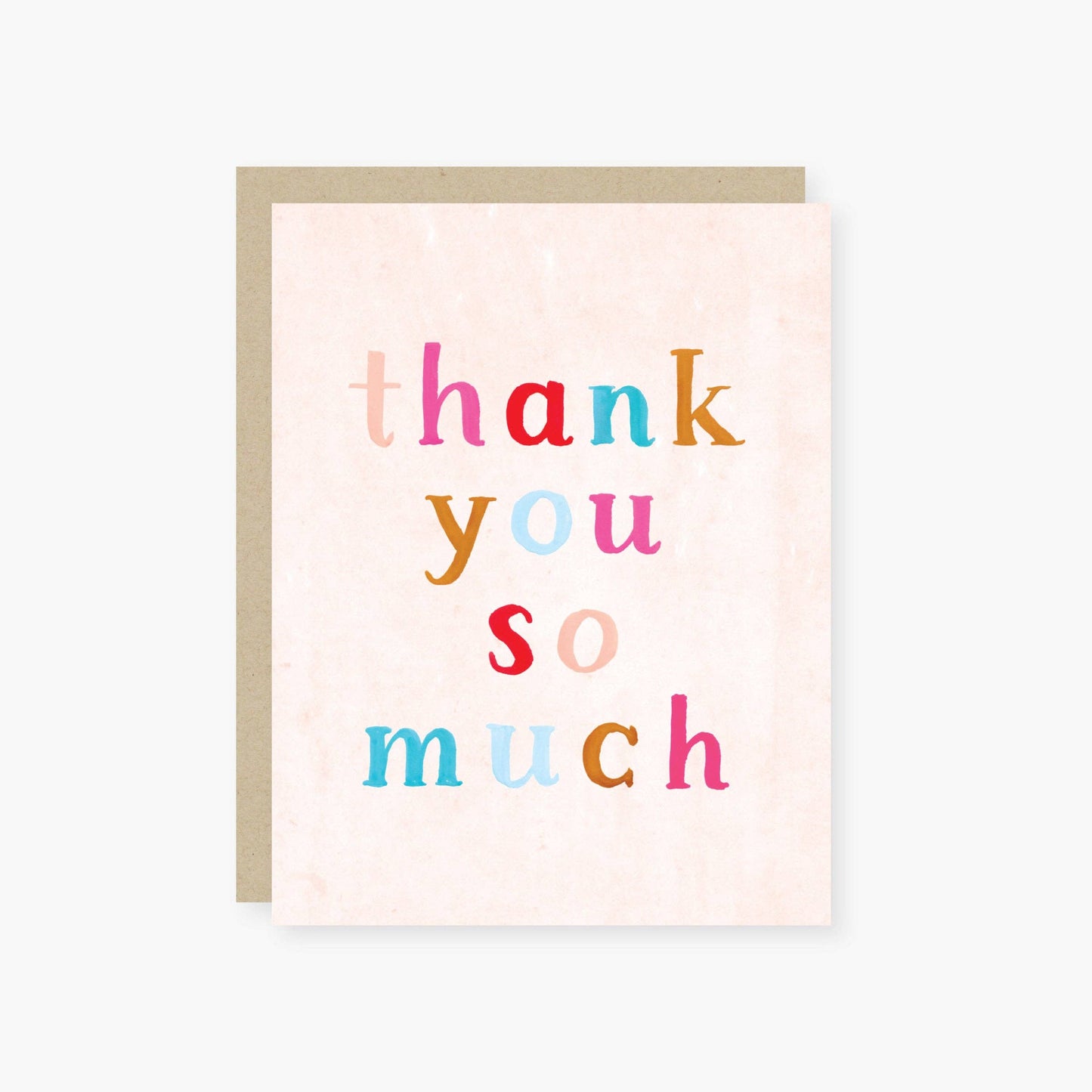 Painted letters thank you card