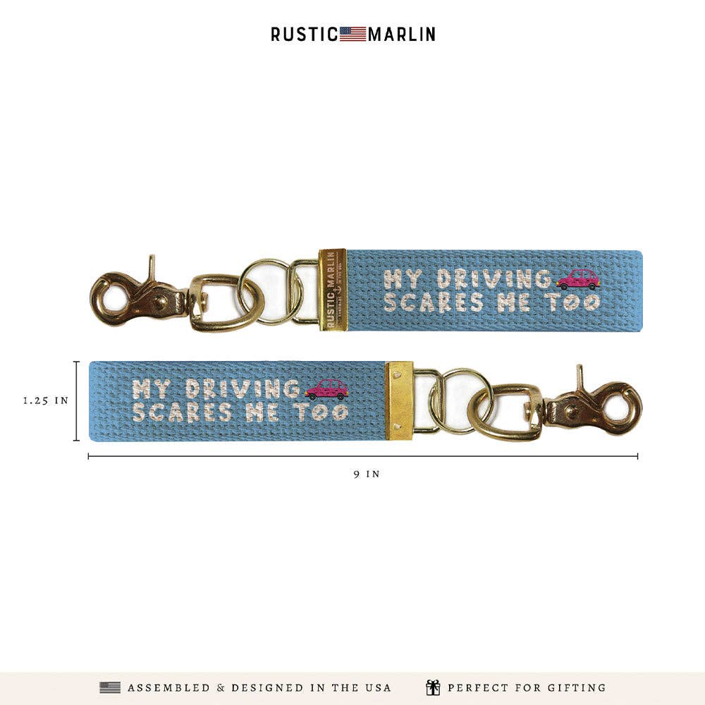 My Driving Scares Me Keychain