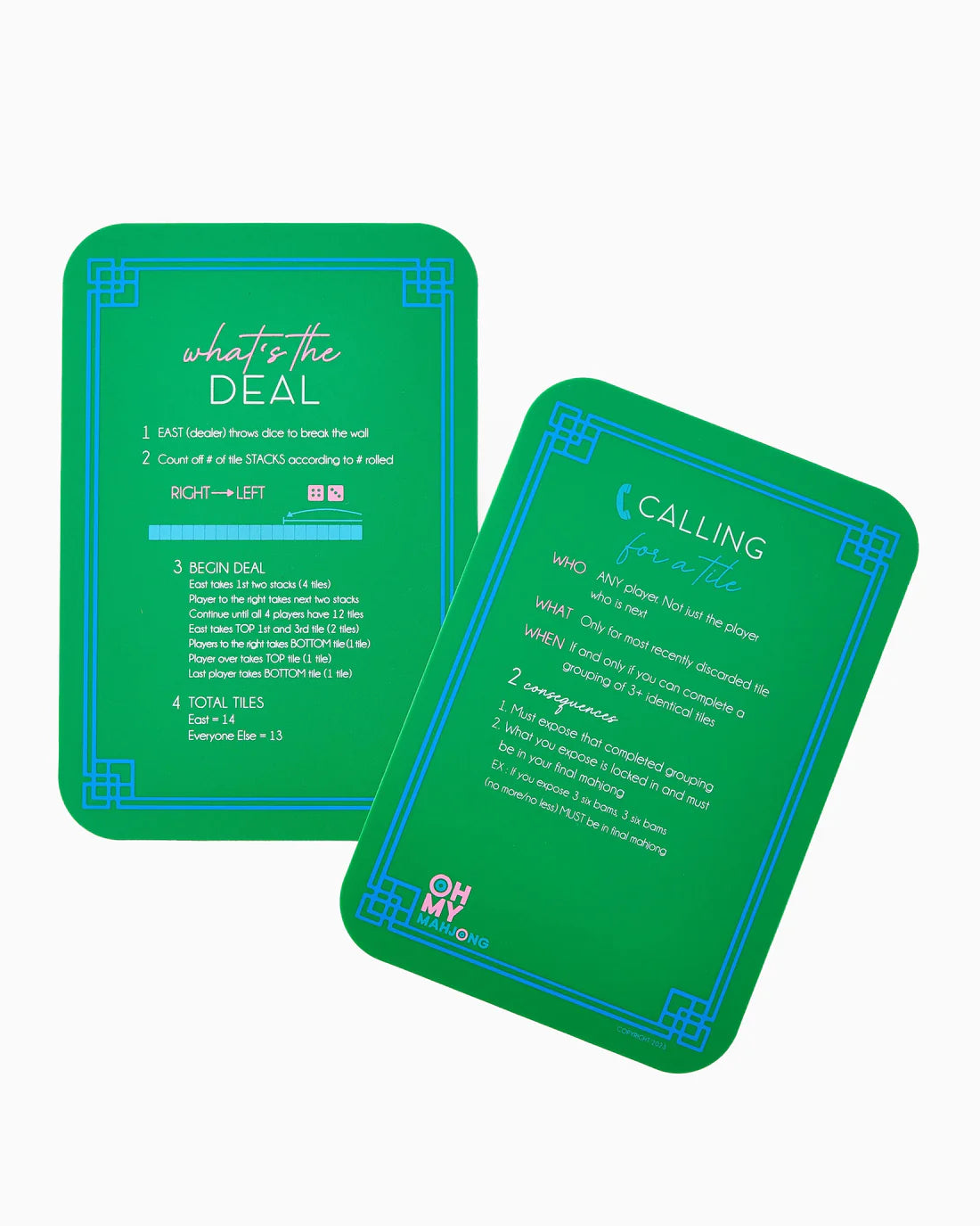 Green Mahjong Tile Shufflers