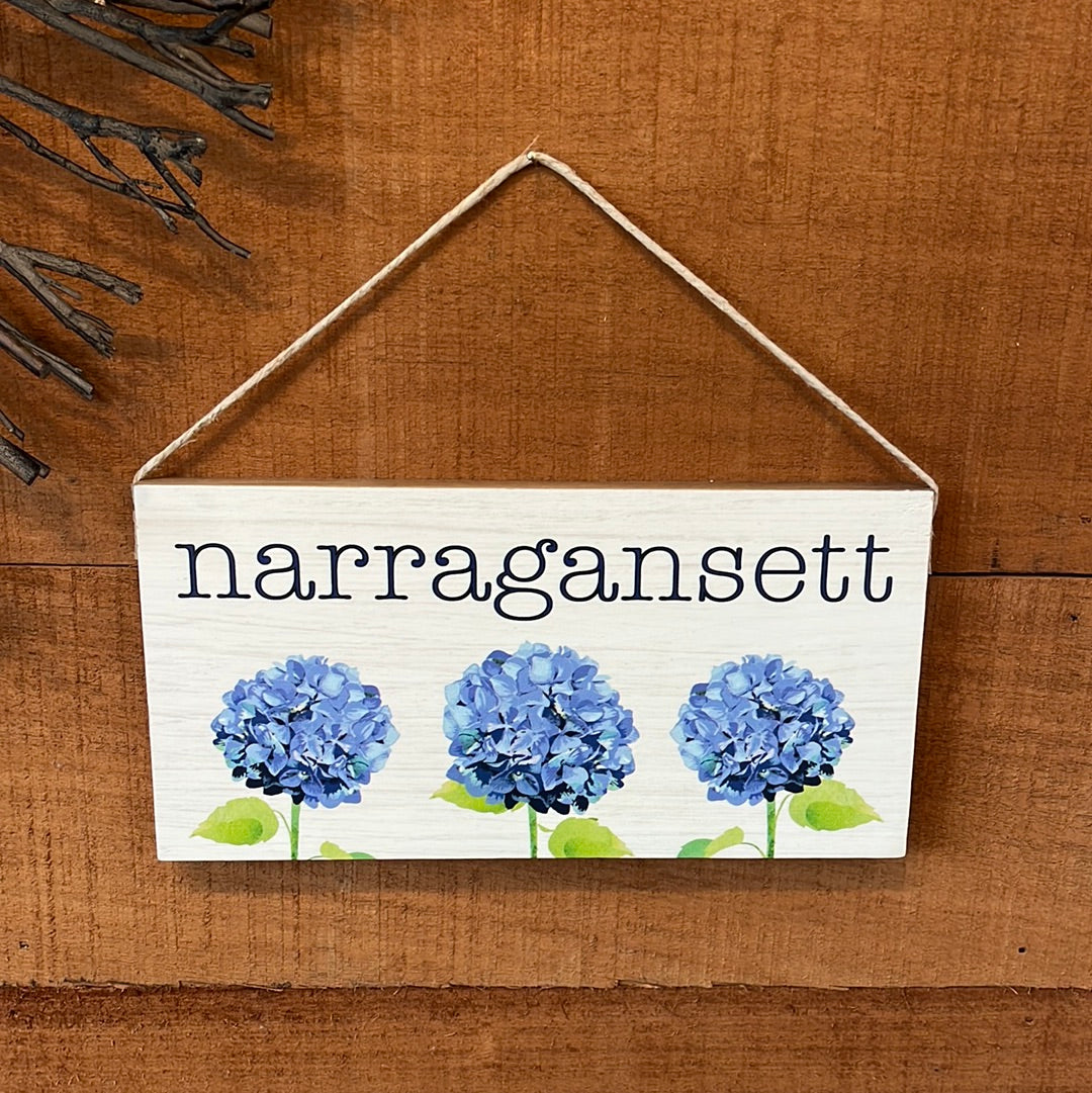 Narragansett Hydrangea Twine Hanging Sign