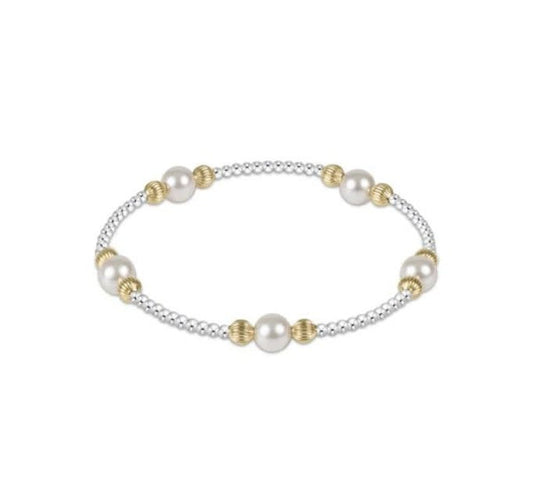 Purpose Pearl 6mm Dignity Bead Bracelet - Mixed Metal