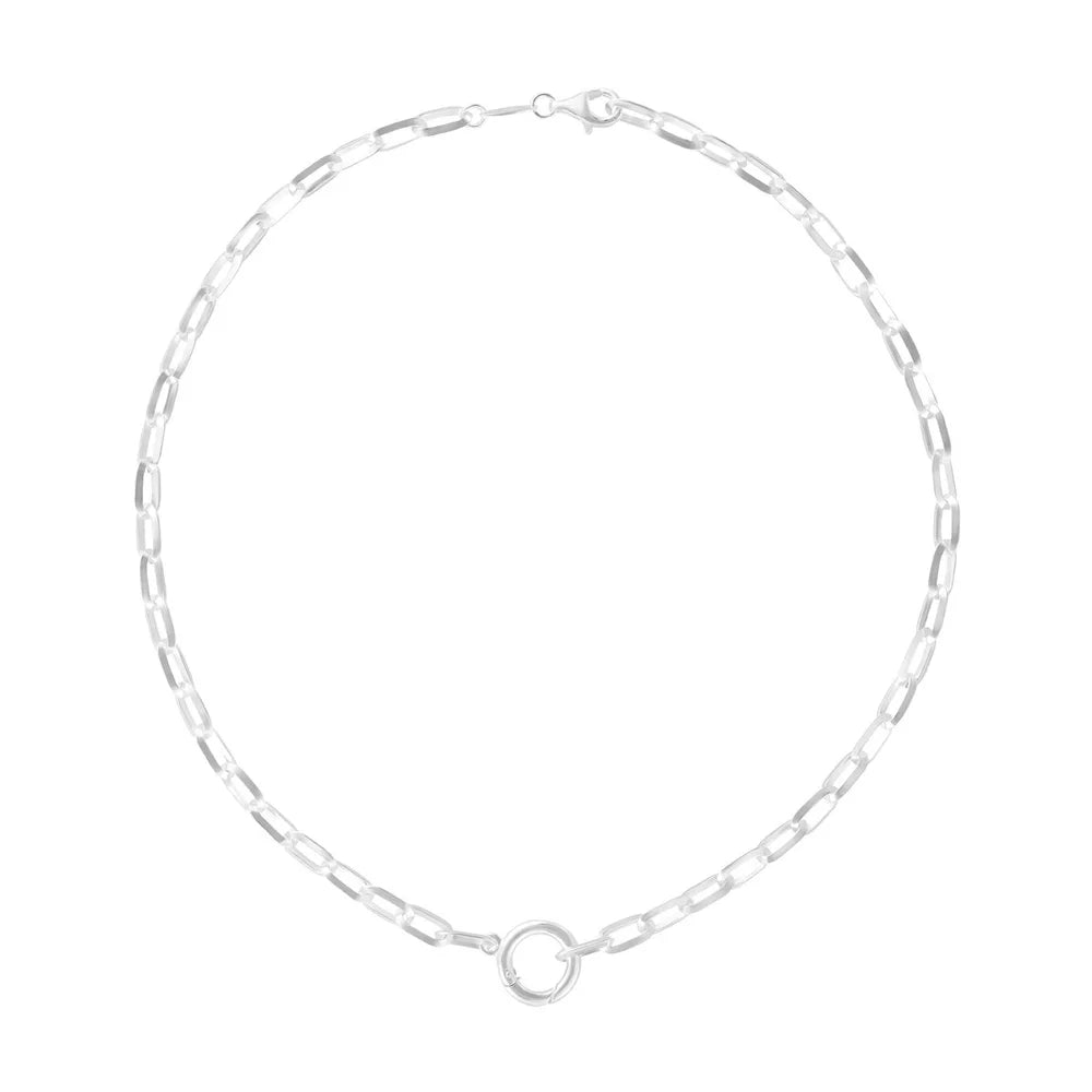 Infinity Clasp Necklace Silver