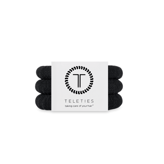 Jet Black Hair Ties Large Nylon