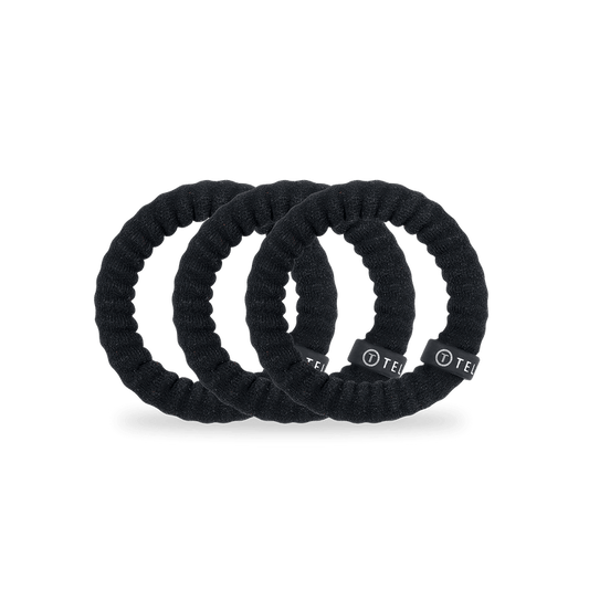 Jet Black Hair Ties Large Nylon