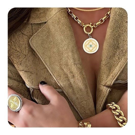 Evil Eye Gold Pendant