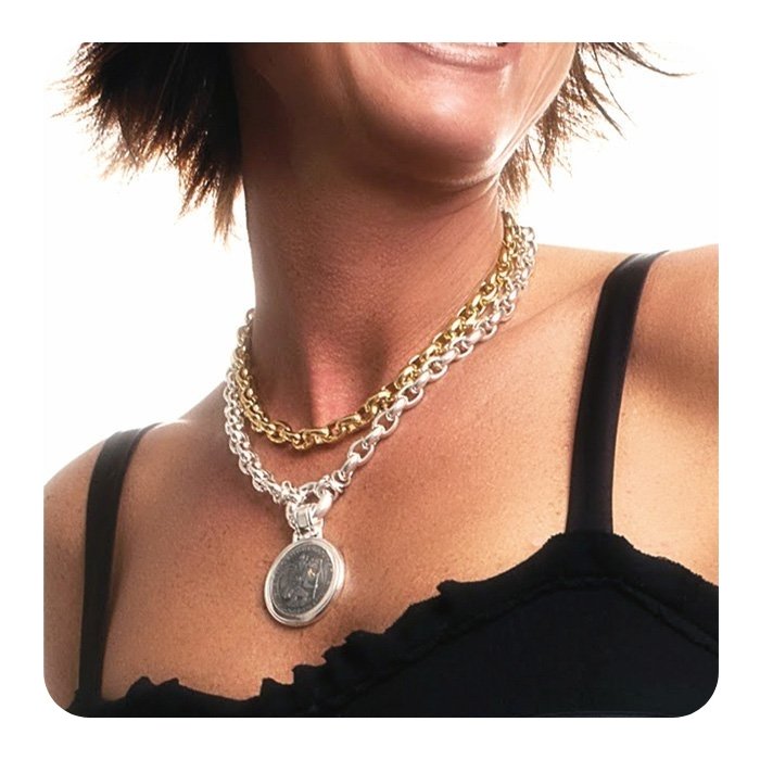 Rolo Necklace Silver 18"