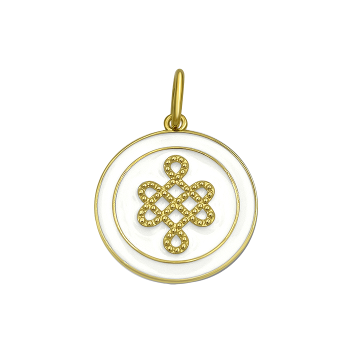 Mother & Daughter All Gold Pendant
