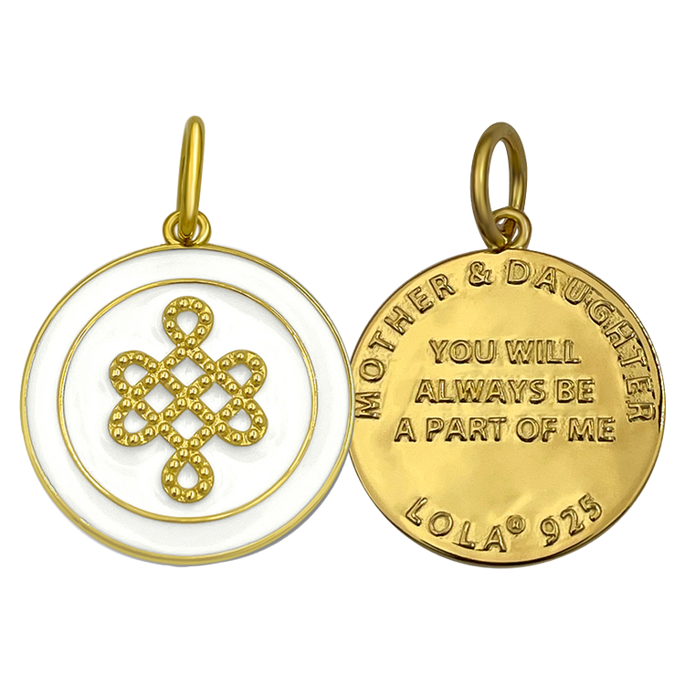 Mother & Daughter All Gold Pendant